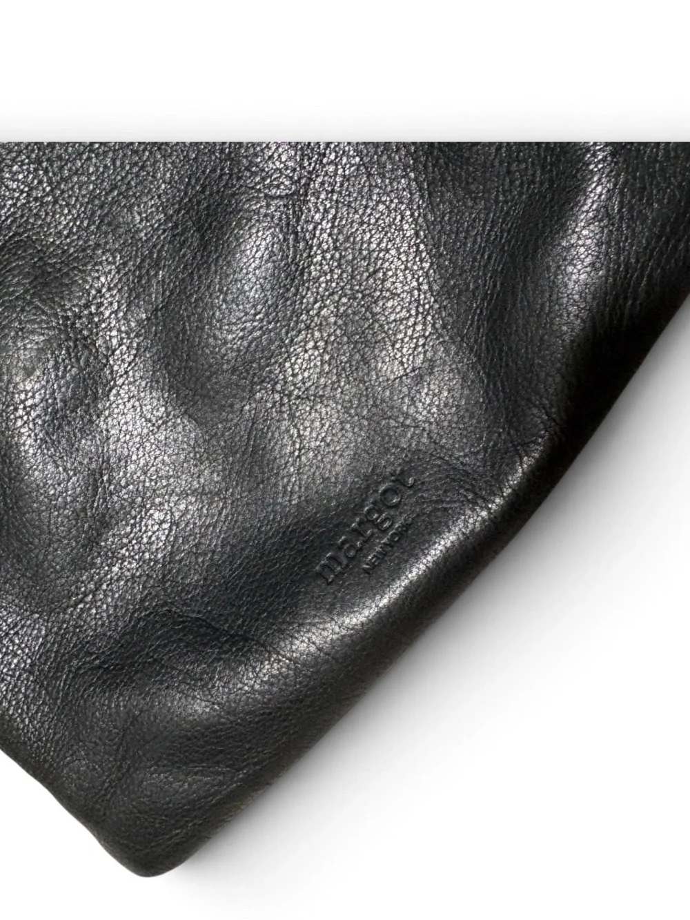 Margot New York Black Pebbled Leather Crossbody Bag